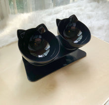 Load image into Gallery viewer, Double Feeding Bowl Protects Cervical Vertebra for Cats