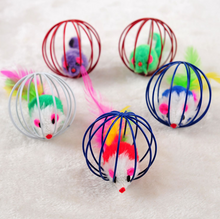 Load image into Gallery viewer, Caged Mouse Cat Toy