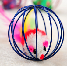 Load image into Gallery viewer, Caged Mouse Cat Toy