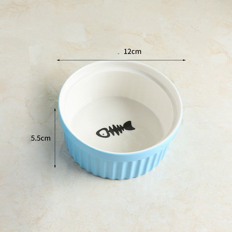 Feeding Bowl Protects Cervical Vertebrae for Cats