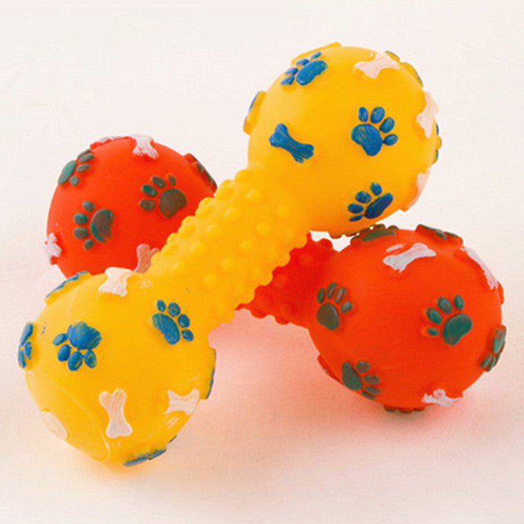 Silicone Dumbbell Sound Toy for Pets