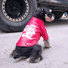 Load image into Gallery viewer, Faux Leather Biker Jacket for Dogs
