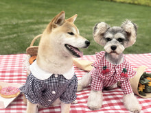 Load image into Gallery viewer, Checkered Cherry Summer Pet Blouse
