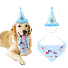 Load image into Gallery viewer, Happy Birthday Hat and Bandana for Dogs and Cats
