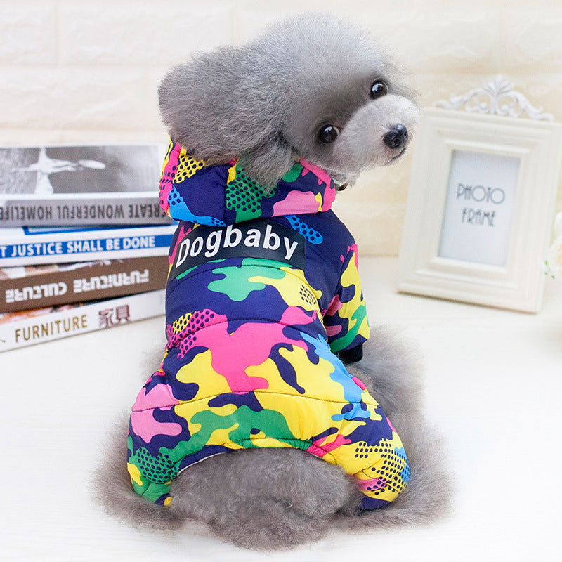 Rainbow Camouflage Hoodie for Dogs