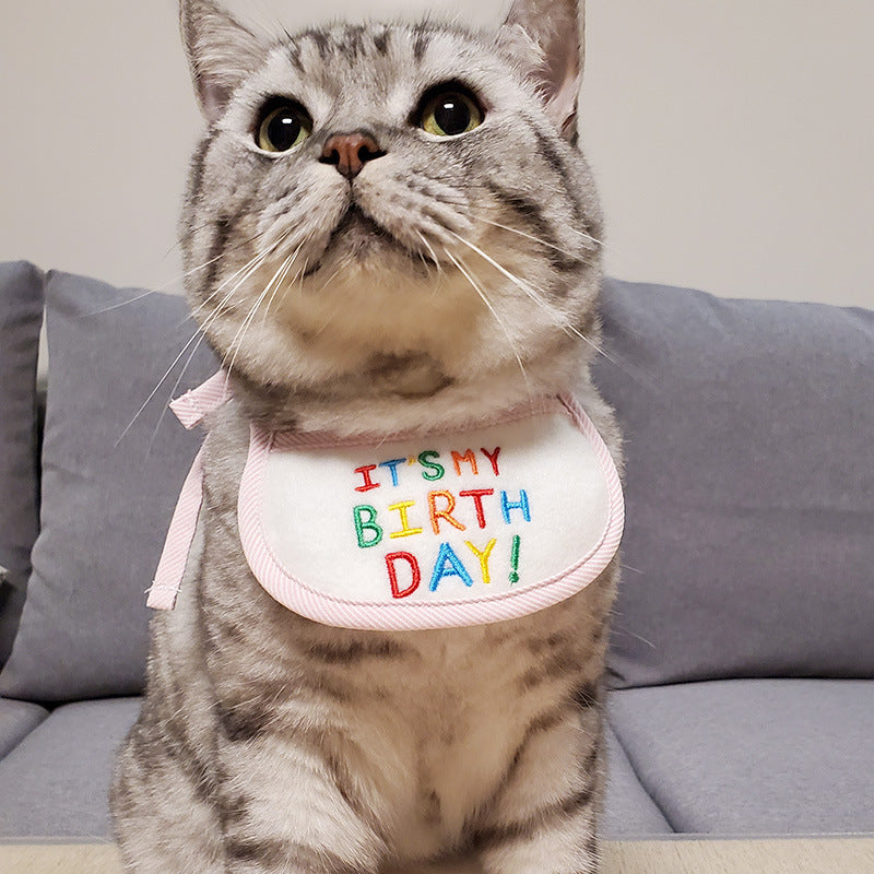 Happy Birthday Bib for Cats and Dogs