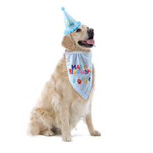 Load image into Gallery viewer, Happy Birthday Hat and Bandana for Dogs and Cats
