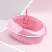 Load image into Gallery viewer, Plastic Anti-sputtering Diamond-shaped Semi-enclosed Cat Litter Box
