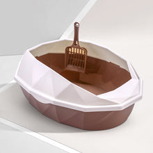 Load image into Gallery viewer, Plastic Anti-sputtering Diamond-shaped Semi-enclosed Cat Litter Box
