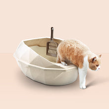 Load image into Gallery viewer, Plastic Anti-sputtering Diamond-shaped Semi-enclosed Cat Litter Box
