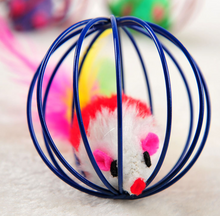 Load image into Gallery viewer, Caged Mouse Cat Toy
