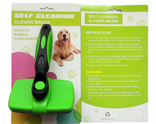 Load image into Gallery viewer, Pet Self Cleaning Slicker Brush
