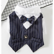 Load image into Gallery viewer, Pin Striped Tuxedo Vest and Shirt for Cats and Dogs
