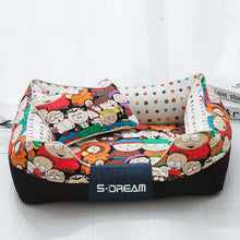 Load image into Gallery viewer, Cartoon Lounge Deep Seated Rectangle Pet Bed
