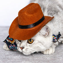 Load image into Gallery viewer, Western Straw Cowboy Hat for Cats and Dogs
