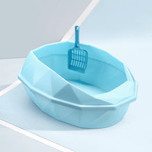 Load image into Gallery viewer, Plastic Anti-sputtering Diamond-shaped Semi-enclosed Cat Litter Box
